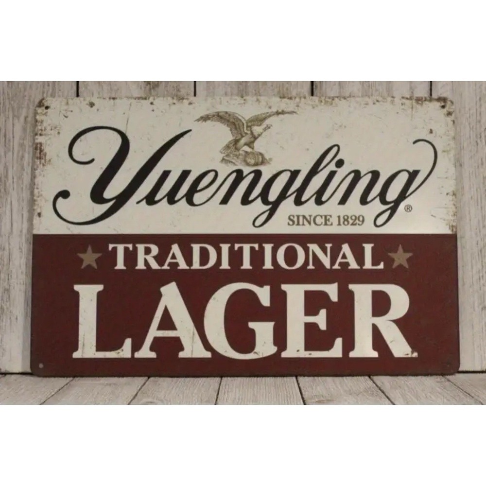 Vintage Yuengling Beer Tin Metal Sign 8x12 Rustic New Bar Man Cave Garage Den